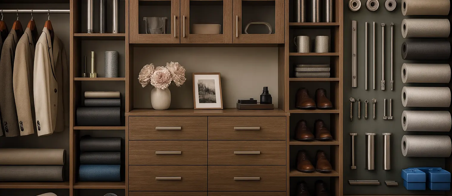 Premium closet hardware and accessories for storage systems in the Lower Mainland BC