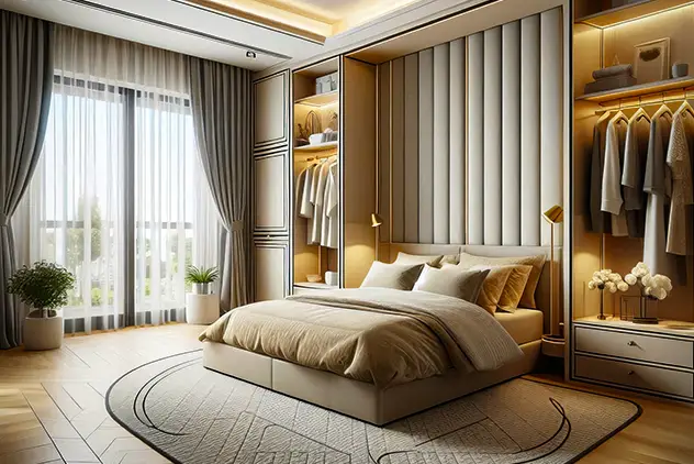 Custom bedroom cabinets and built-in storage